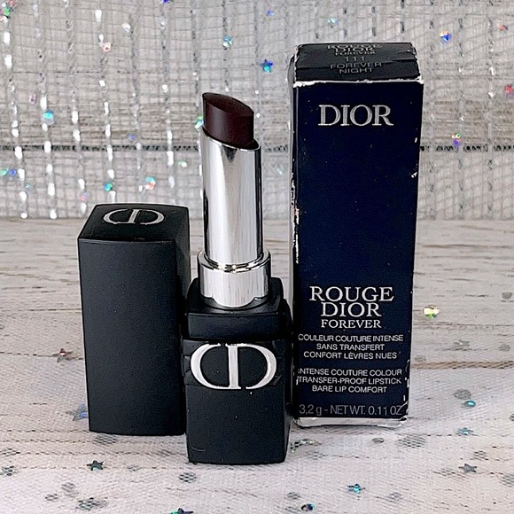 Dior Rouge Dior Forever Transfer-Proof Lipstick, 111 Forever Night, New In Box - Picture 1 of 5